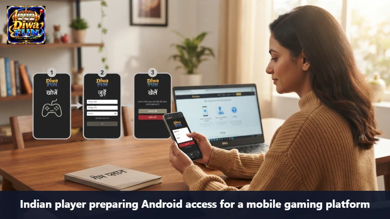 Indian player preparing Android access for a mobile gaming platform